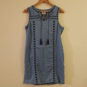 Denim shift dress